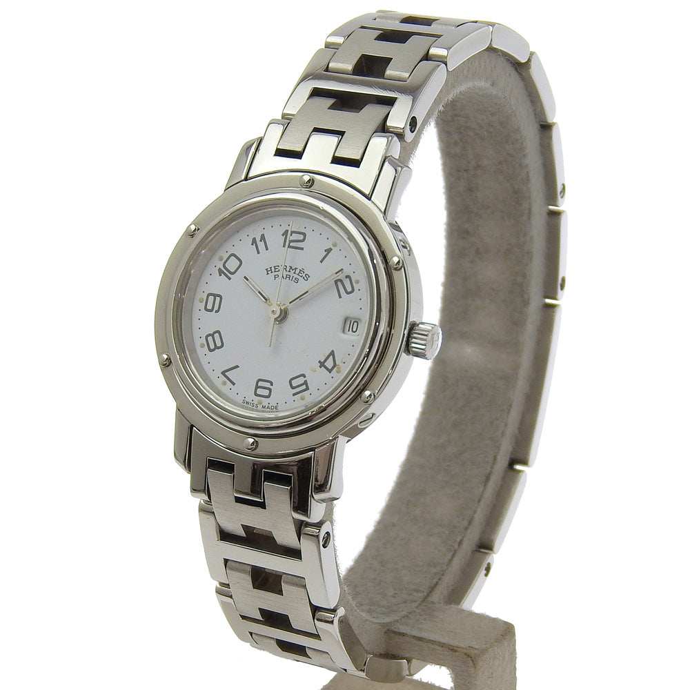 HERMES Watches Quartz CL3.210 Stainless Steel white Clipper White dial