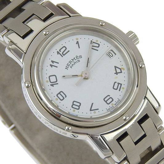 HERMES Watches Quartz CL3.210 Stainless Steel white Clipper White dial