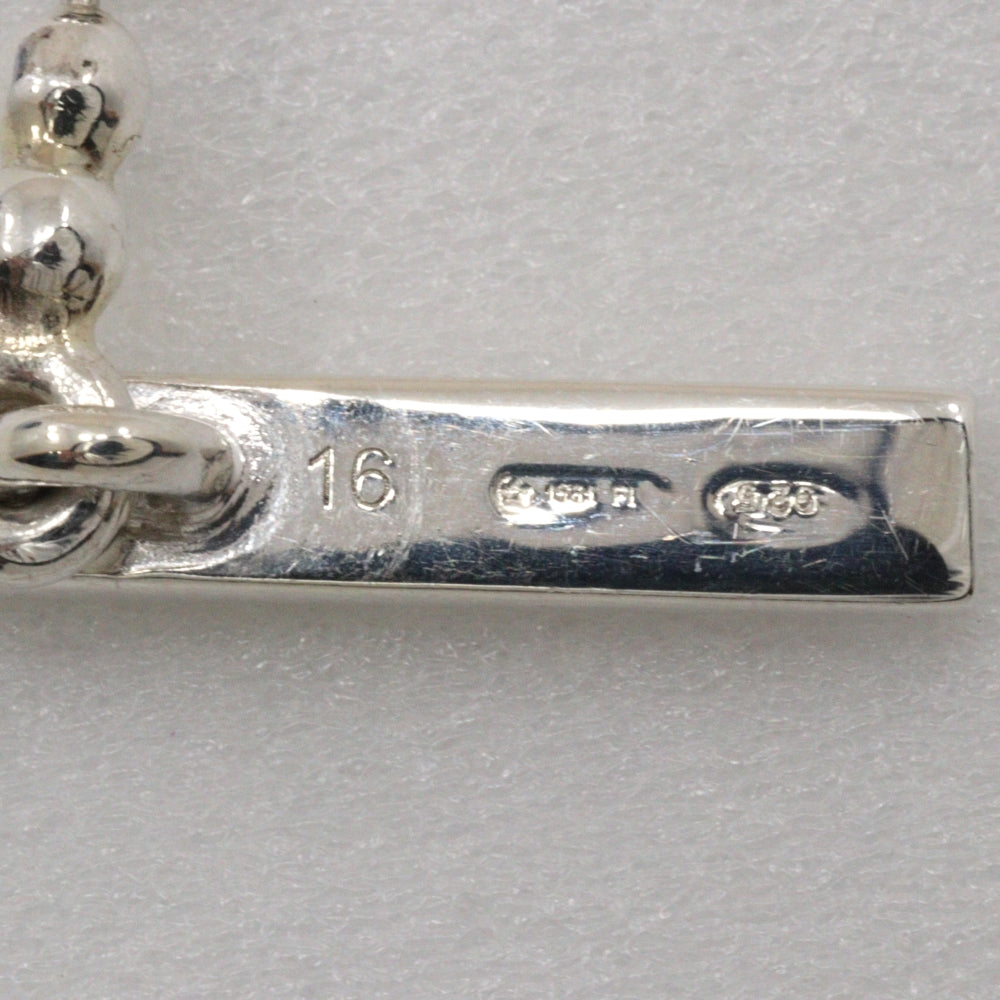 GUCCI bracelet Silver925 Silver Ball chain Interlocking G Women 16 Used