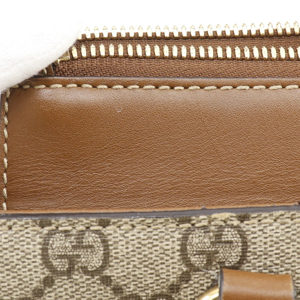 GUCCI Handbag 453177 GG Supreme Canvas beige 2WAYShoulder Women Used