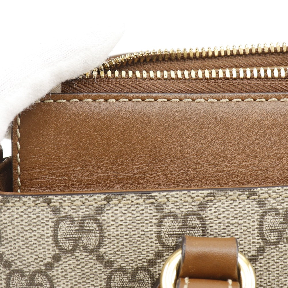 GUCCI Handbag 453177 GG Supreme Canvas beige 2WAYShoulder Women Used
