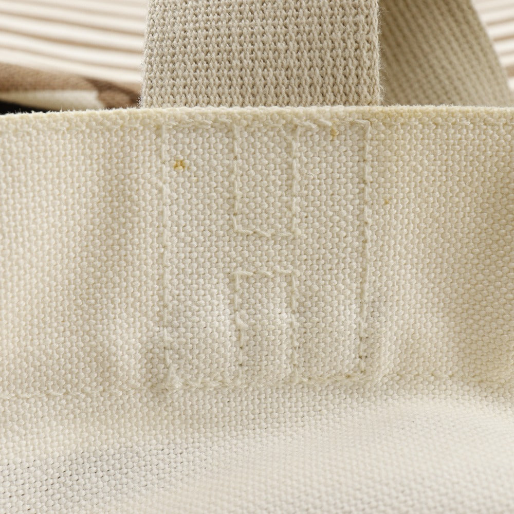 HERMES Tote Bag canvas Brown/Off White Chevault Women(Unisex) Used