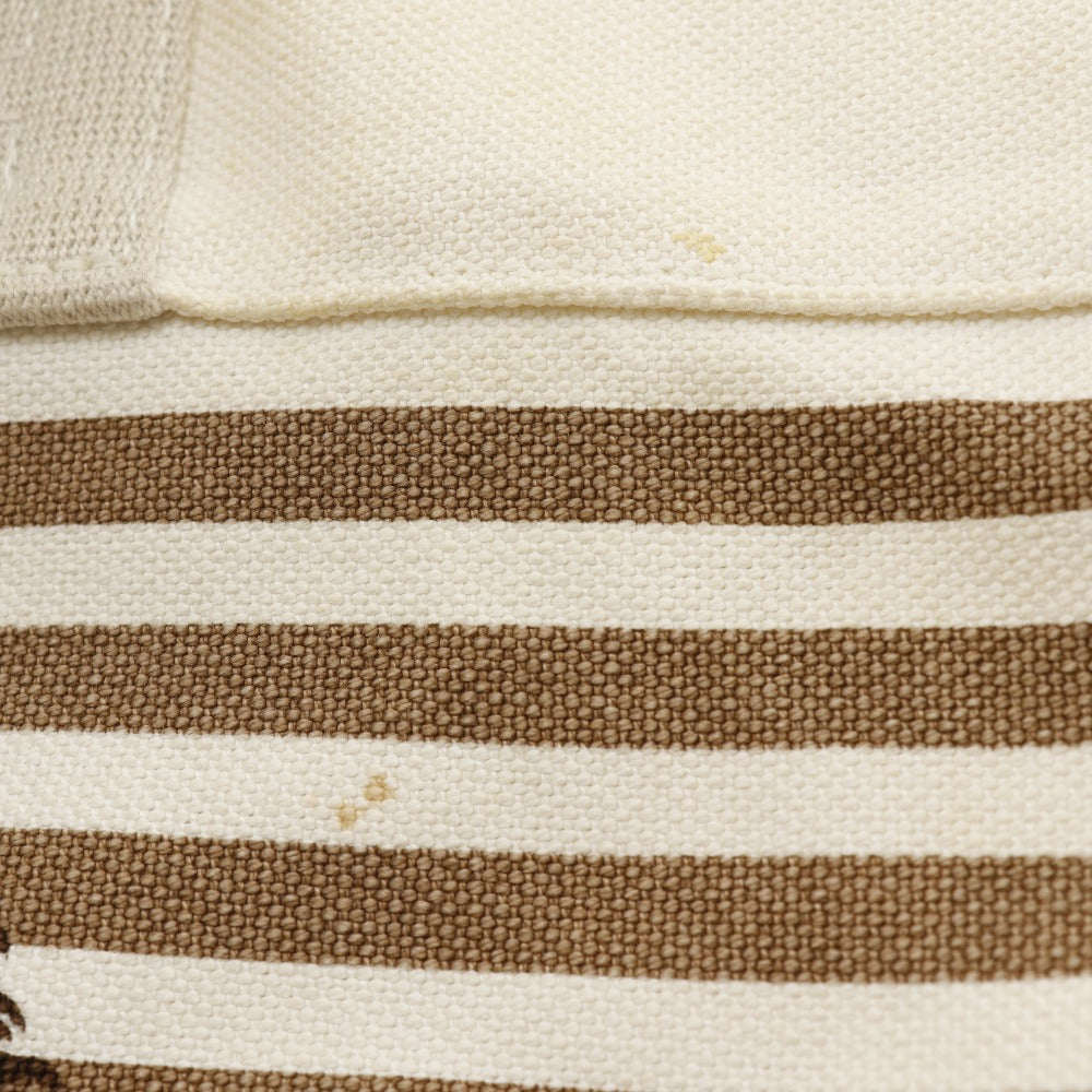 HERMES Tote Bag canvas Brown/Off White Chevault Women(Unisex) Used