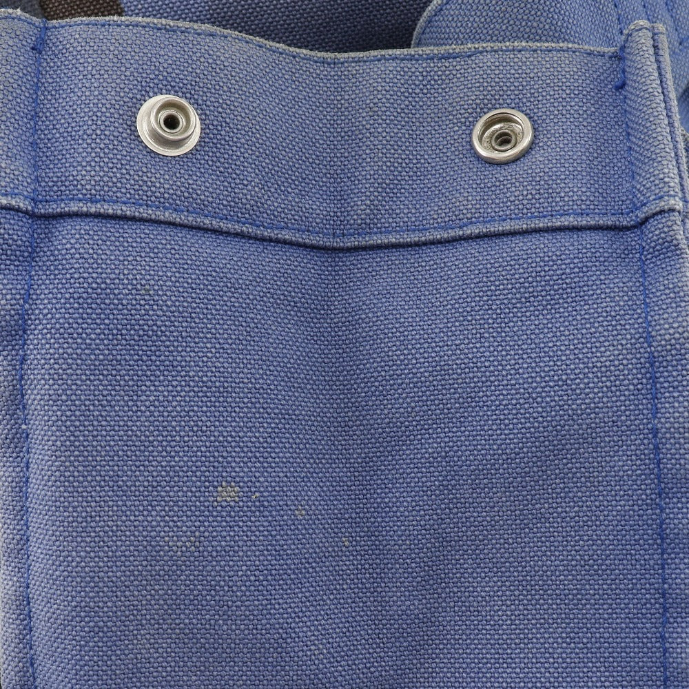 HERMES Tote Bag canvas Blue, Black Chevault Women(Unisex) Used