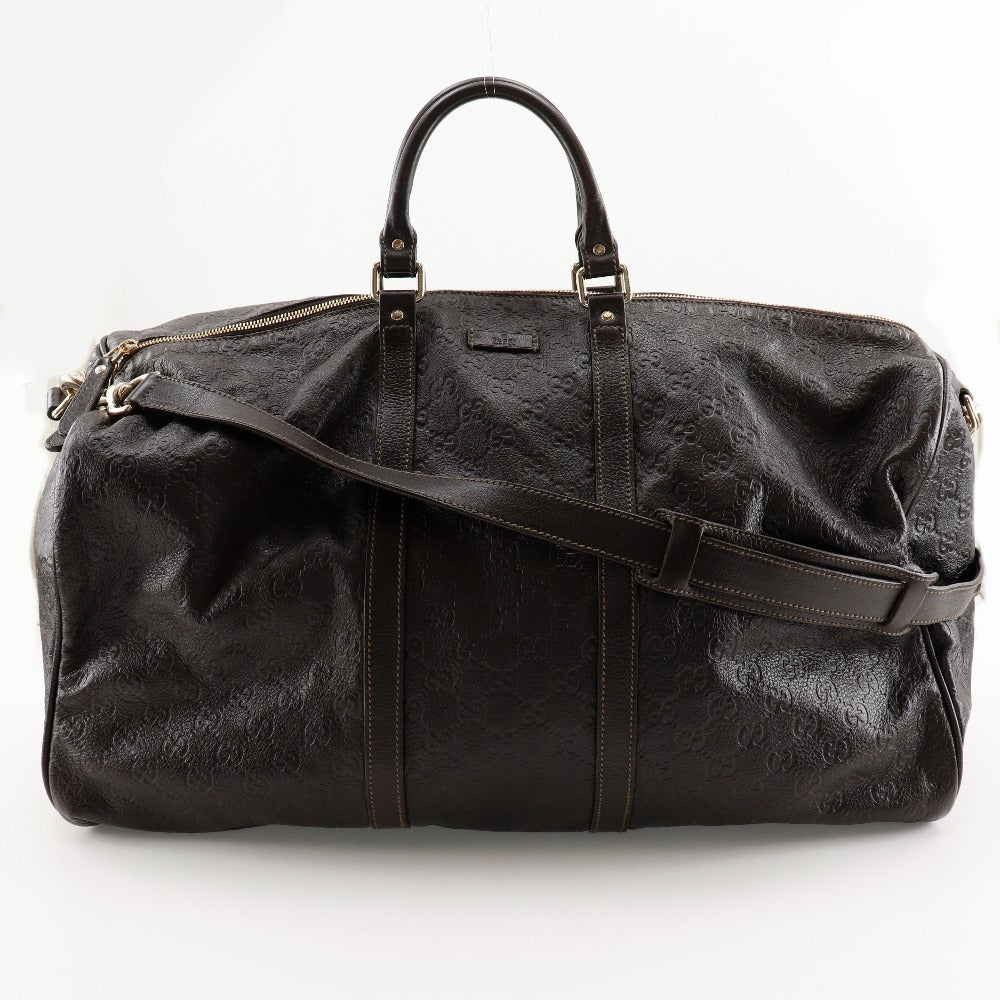 GUCCI Boston Duffel bag 206500 Sima leather Brown Carry on duffel mens(Unisex) Used