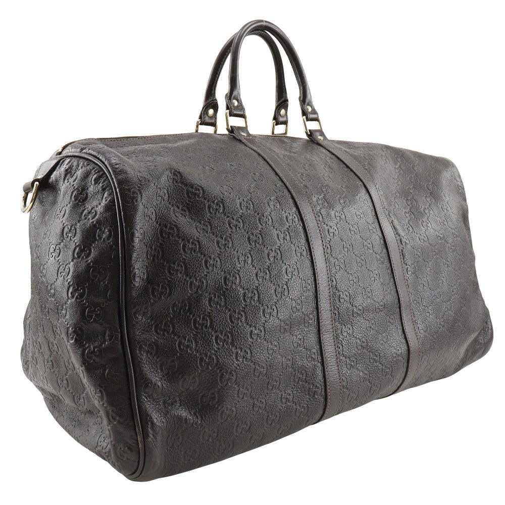 GUCCI Boston Duffel bag 206500 Sima leather Brown Carry on duffel mens(Unisex) Used