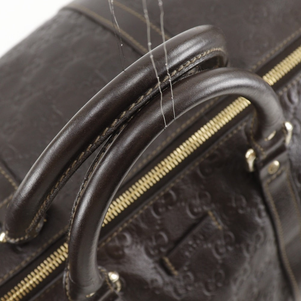 GUCCI Boston Duffel bag 206500 Sima leather Brown Carry on duffel mens(Unisex) Used