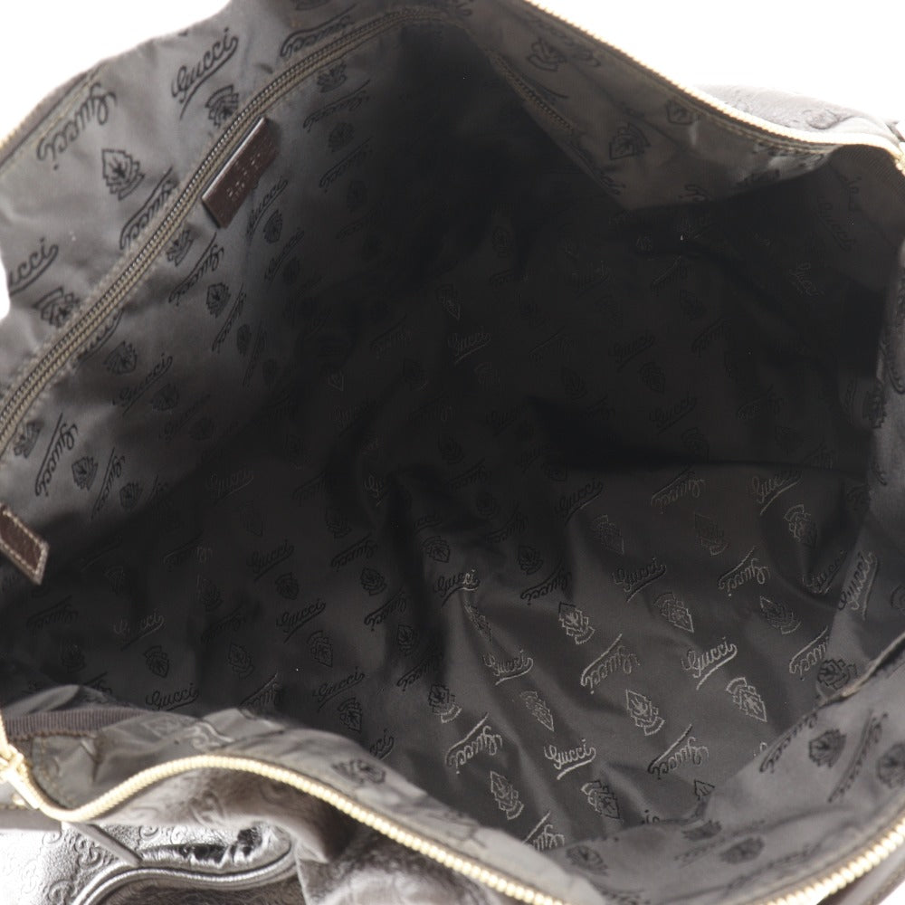 GUCCI Boston Duffel bag 206500 Sima leather Brown Carry on duffel mens(Unisex) Used