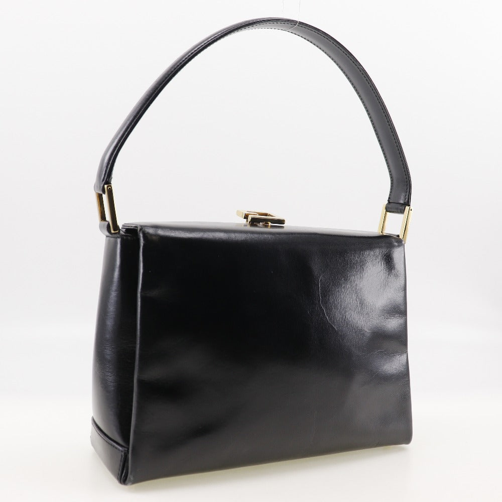 GUCCI Handbag leather black Old Gucci Women Used