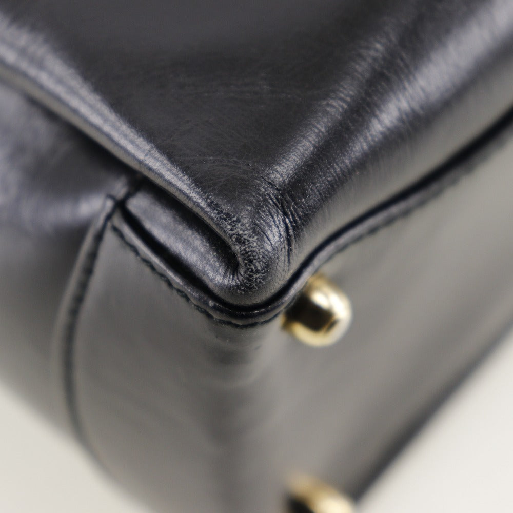GUCCI Handbag leather black Old Gucci Women Used