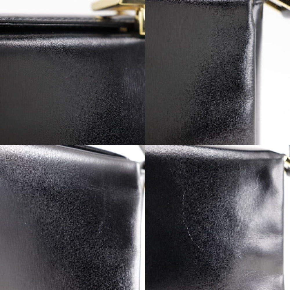 GUCCI Handbag leather black Old Gucci Women Used
