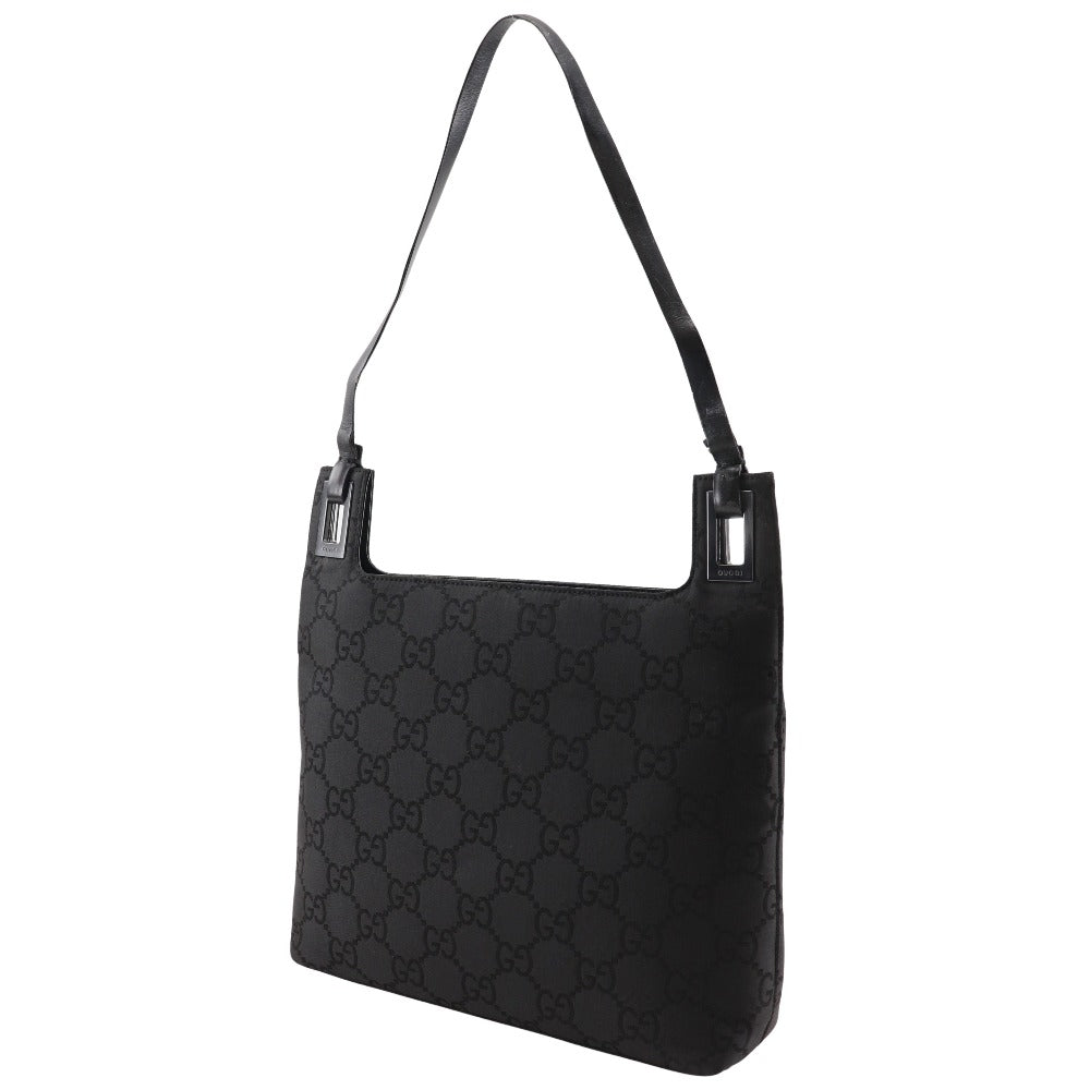 GUCCI Shoulder Bag 1998 GG nylon black one belt Women Used