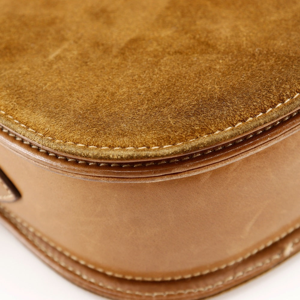 GUCCI Shoulder Bag Suede, Leather beige Sherry line Old Gucci Women Used