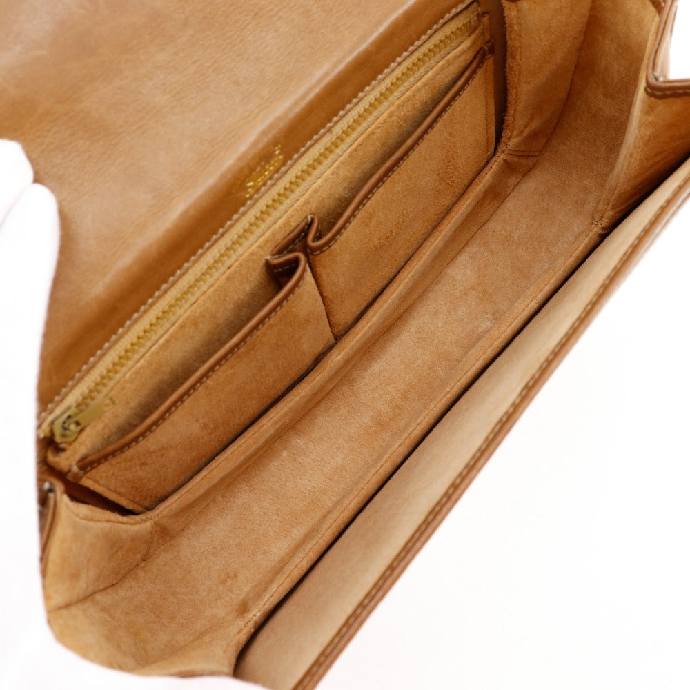 GUCCI Shoulder Bag Suede, Leather beige Sherry line Old Gucci Women Used