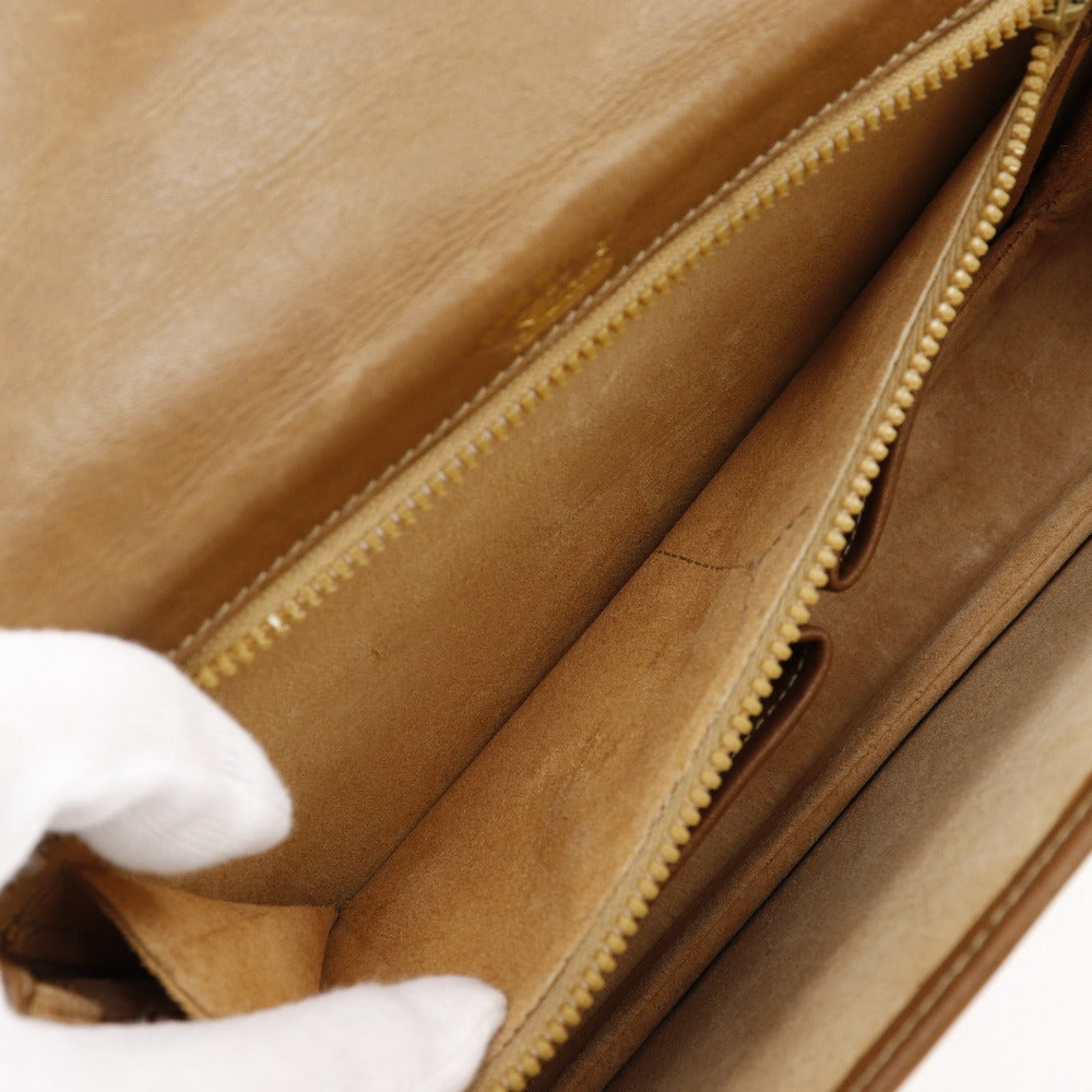 GUCCI Shoulder Bag Suede, Leather beige Sherry line Old Gucci Women Used