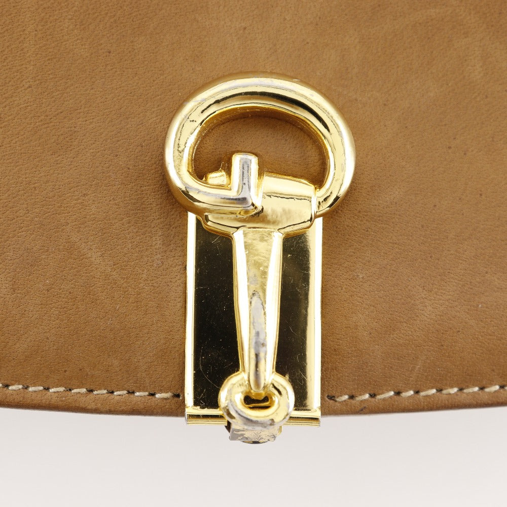GUCCI Shoulder Bag Suede, Leather beige Sherry line Old Gucci Women Used