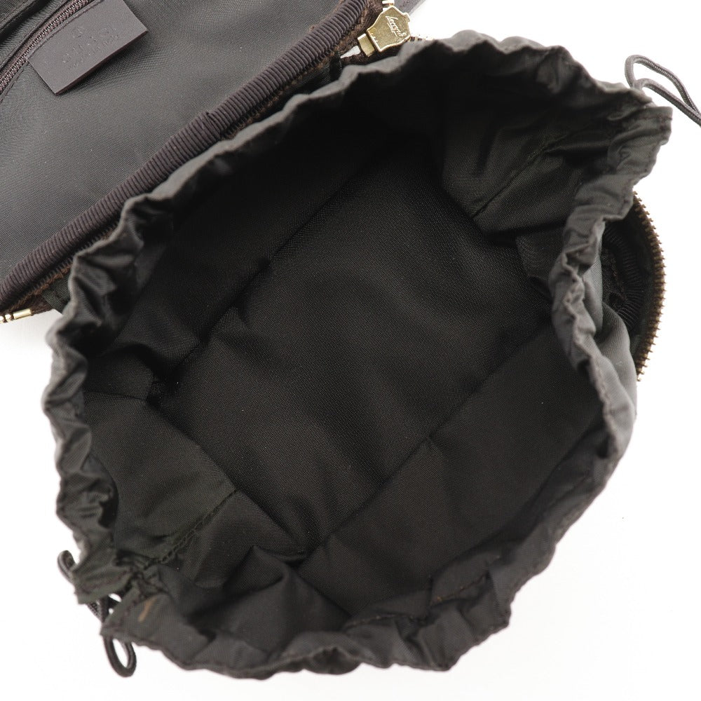 GUCCI Pouch 191187 Sima leather Brown GG Jewelry case Women Used