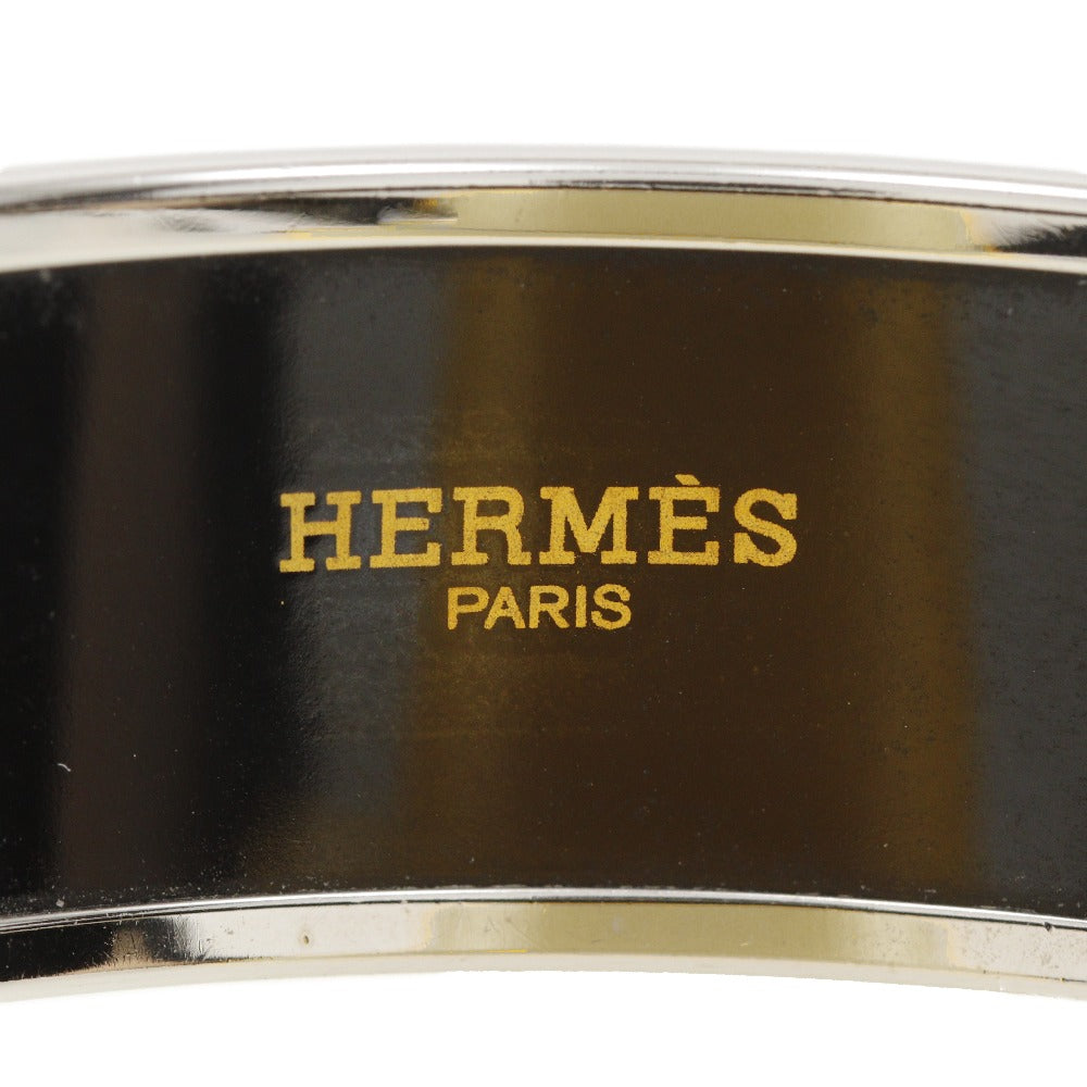 HERMES Bangle metallic Silver / blue cloisonne Emilel GM Women Used