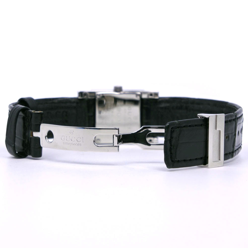 GUCCI Watches Quartz 7900L.1 Stainless Steel , Leather black black dial Women Used