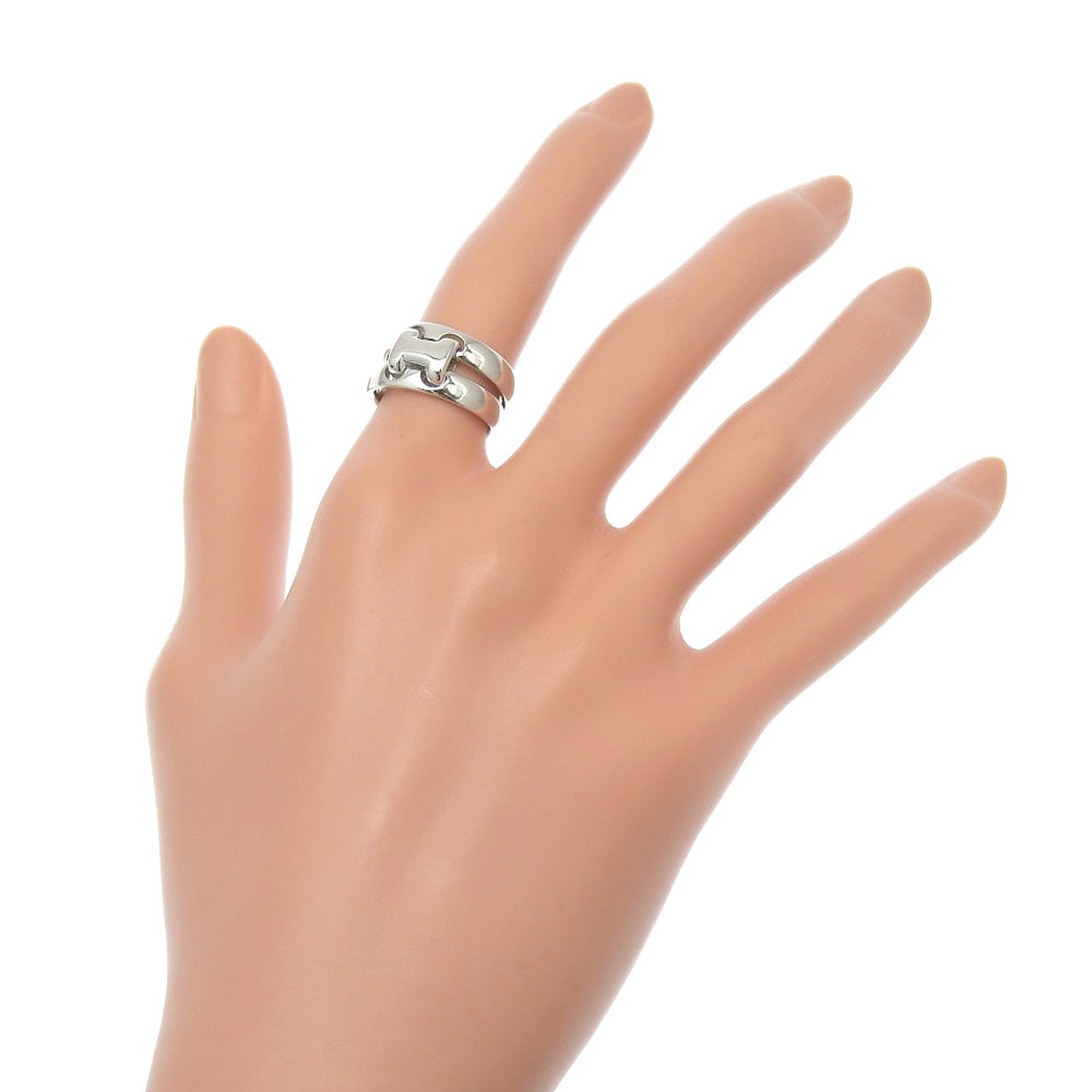 HERMES Ring K18 white gold Silver vintage Olympe 51
