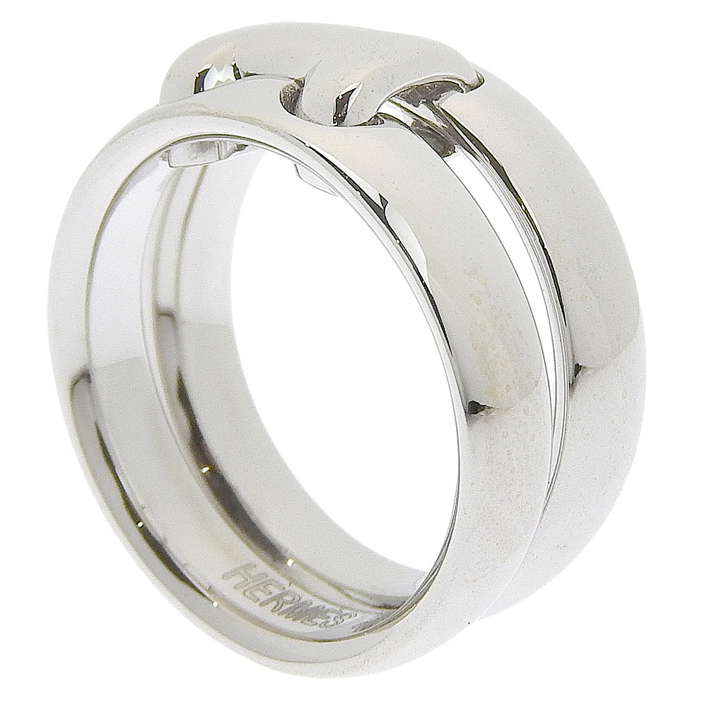 HERMES Ring K18 white gold Silver vintage Olympe 51