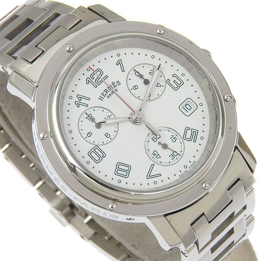 HERMES Watches Quartz CL1.910 Stainless Steel Silver Clipper White dial