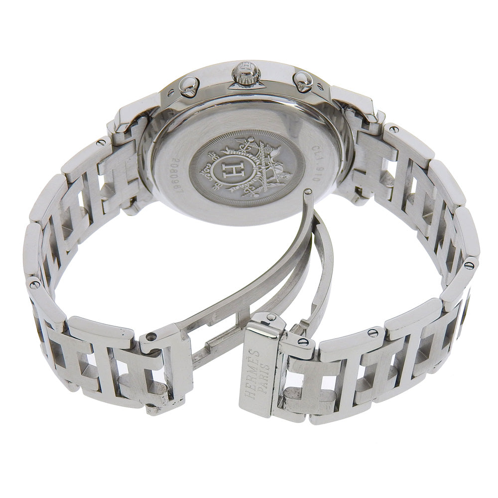 HERMES Watches Quartz CL1.910 Stainless Steel Silver Clipper White dial