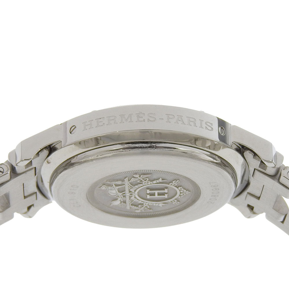 HERMES Watches Quartz CL1.910 Stainless Steel Silver Clipper White dial
