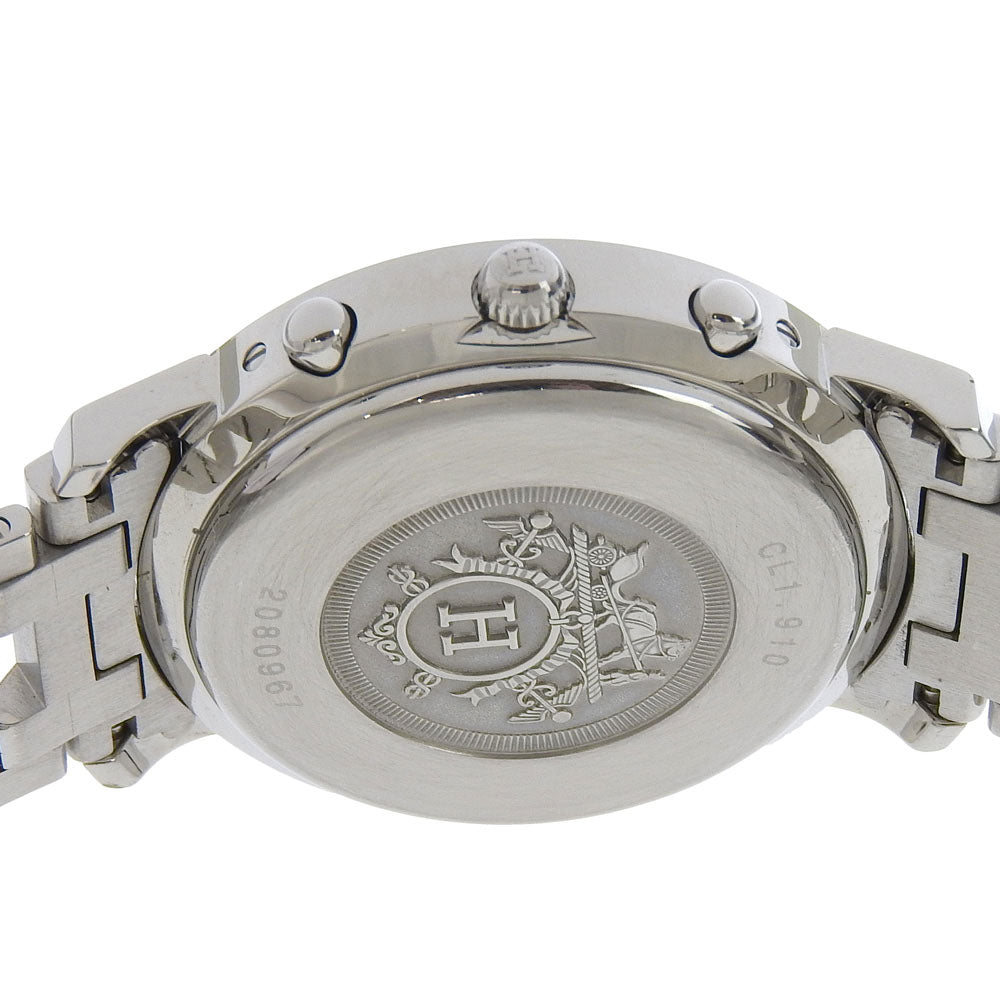HERMES Watches Quartz CL1.910 Stainless Steel Silver Clipper White dial