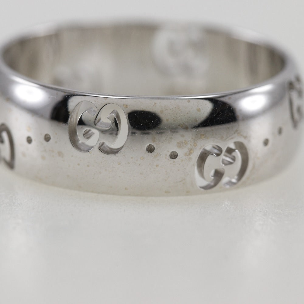 GUCCI Ring K18 white gold Silver icon Women 12 Used