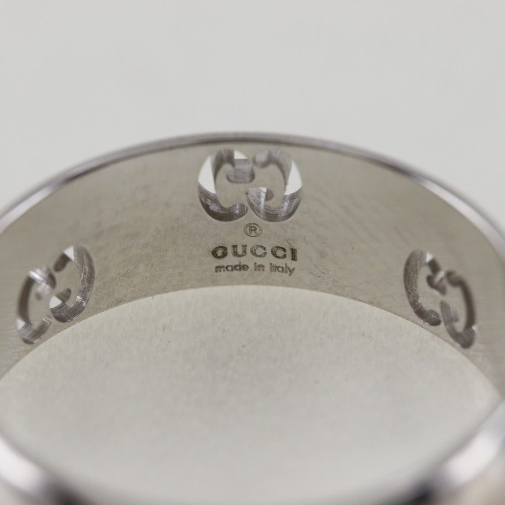 GUCCI Ring K18 white gold Silver icon Women 12 Used