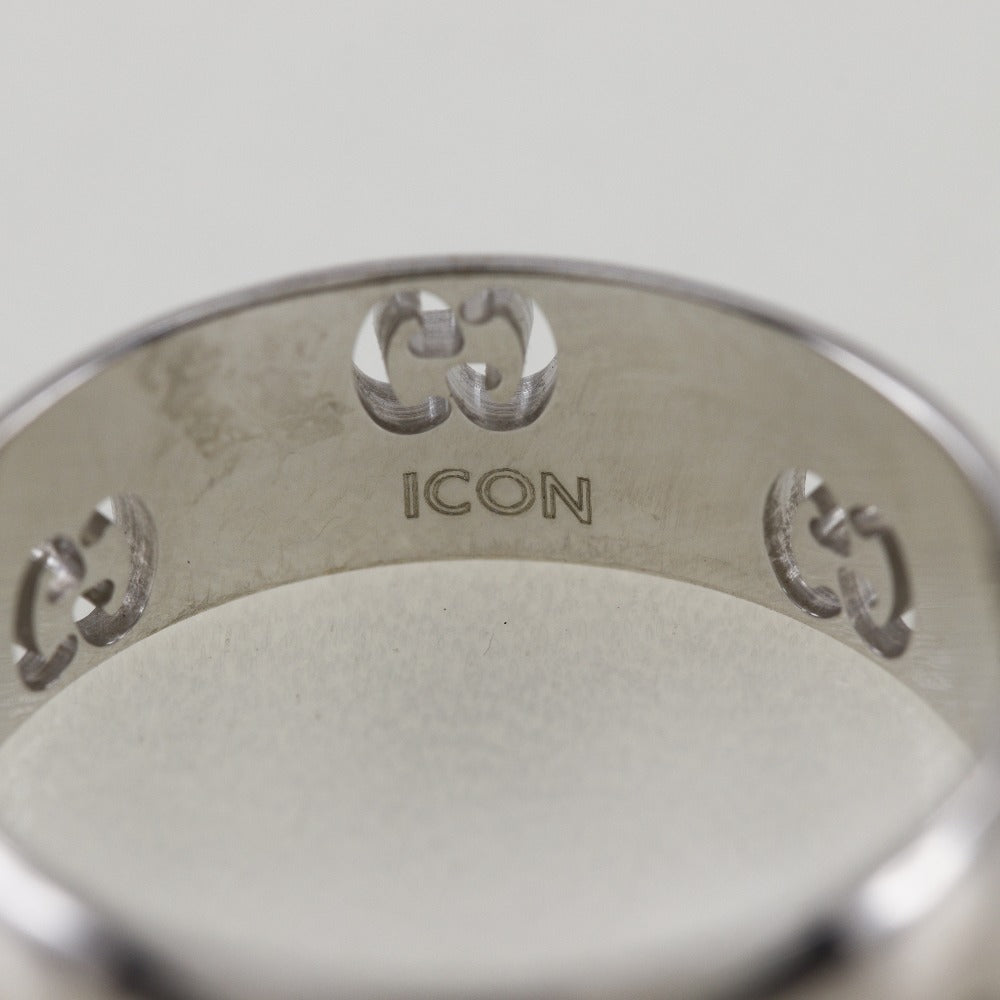 GUCCI Ring K18 white gold Silver icon Women 12 Used