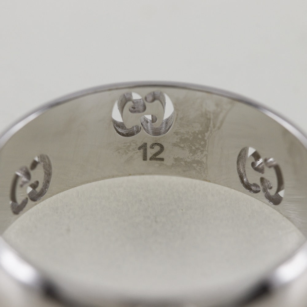 GUCCI Ring K18 white gold Silver icon Women 12 Used