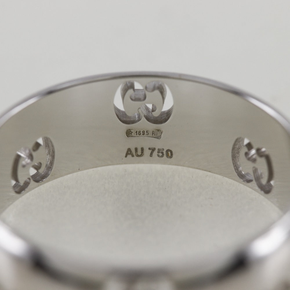 GUCCI Ring K18 white gold Silver icon Women 12 Used
