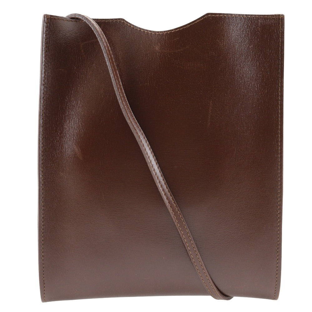 HERMES Shoulder Bag Calfskin Brown Omenitu Women(Unisex) Used