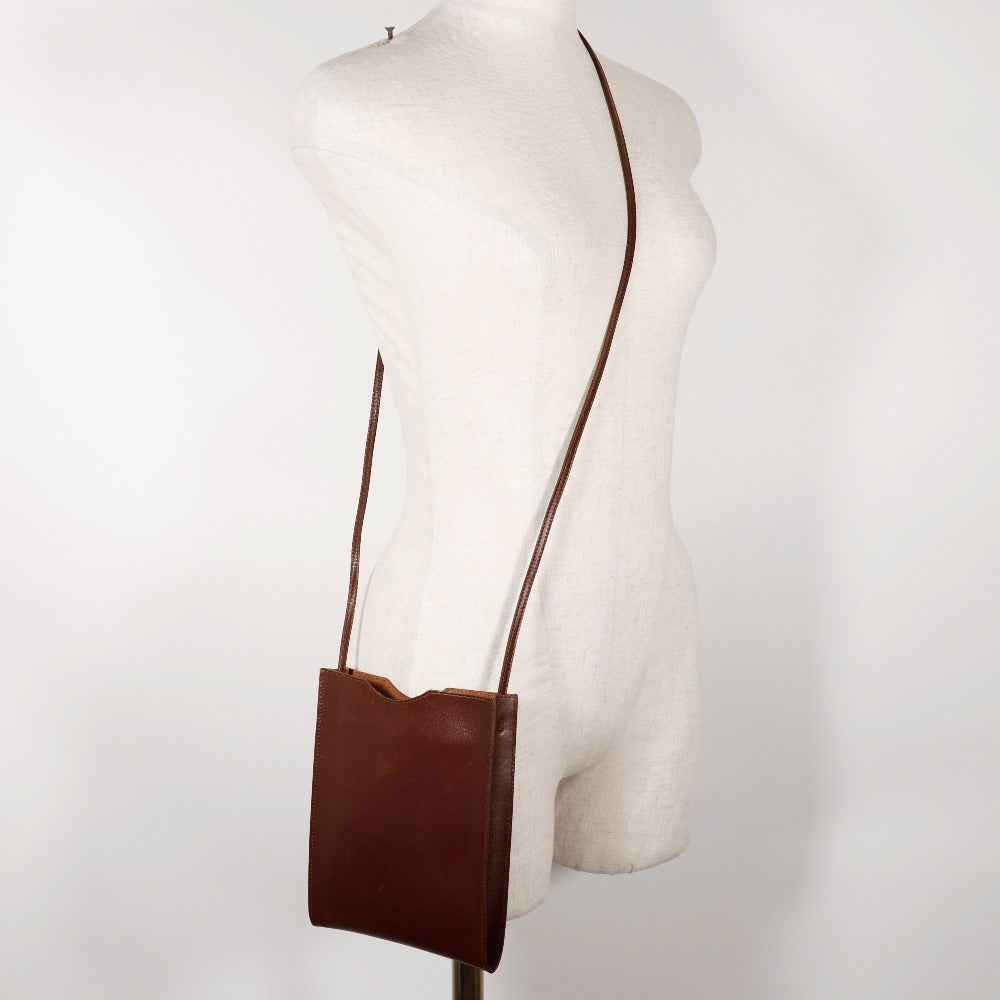 HERMES Shoulder Bag Calfskin Brown Omenitu Women(Unisex) Used
