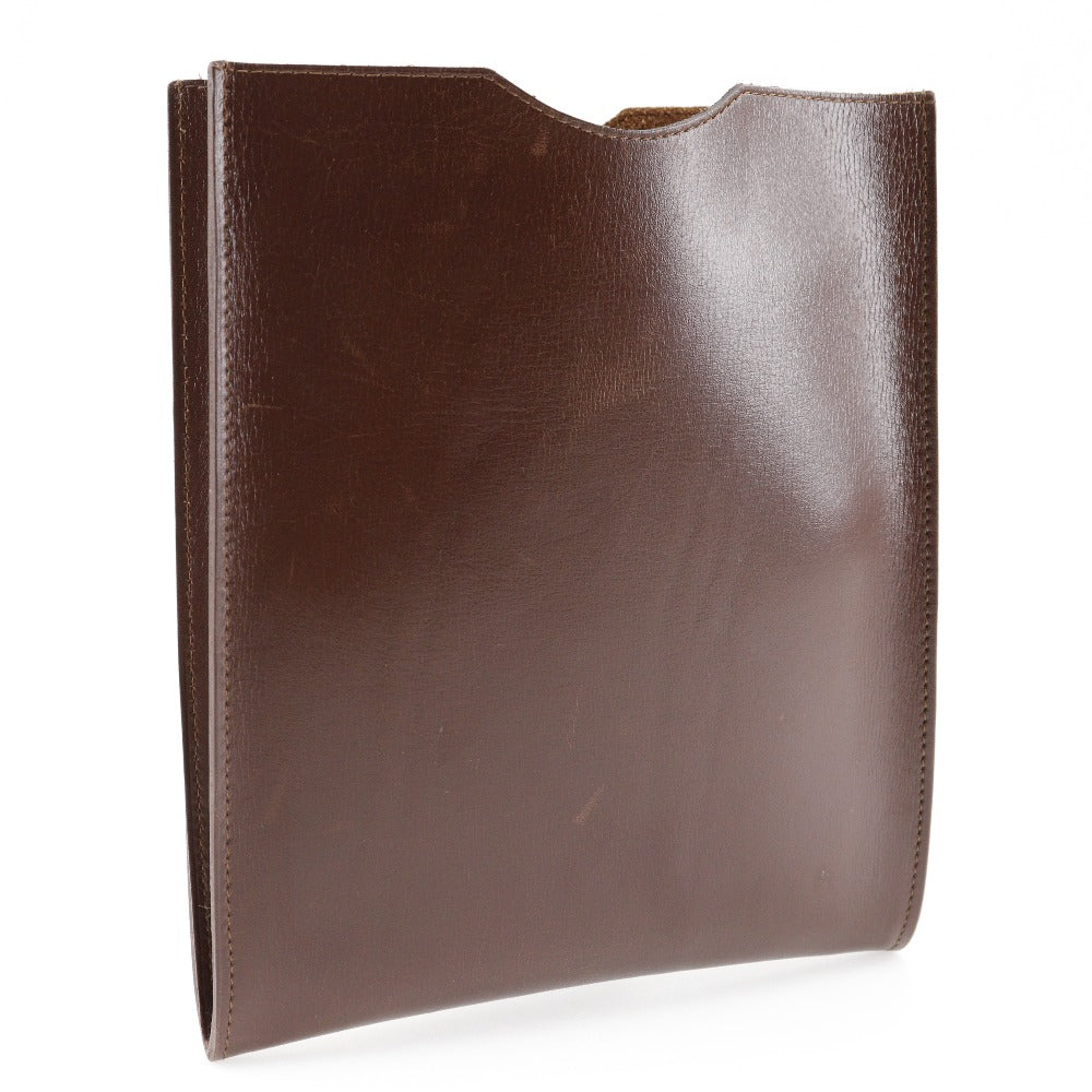 HERMES Shoulder Bag Calfskin Brown Omenitu Women(Unisex) Used