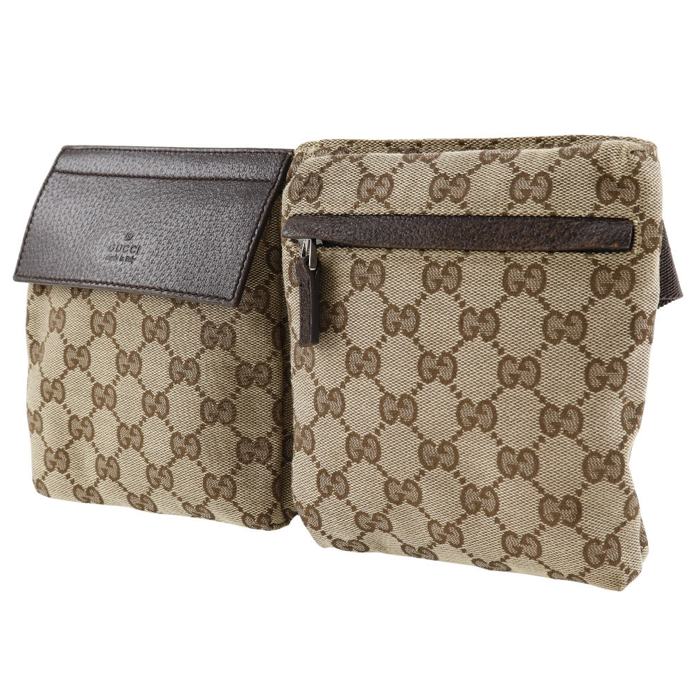 GUCCI Waist bag 28566 GG canvas beige Body bag mens(Unisex) Used