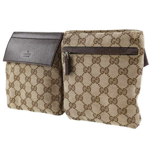 GUCCI Waist bag 28566 GG canvas beige Body bag mens(Unisex) Used