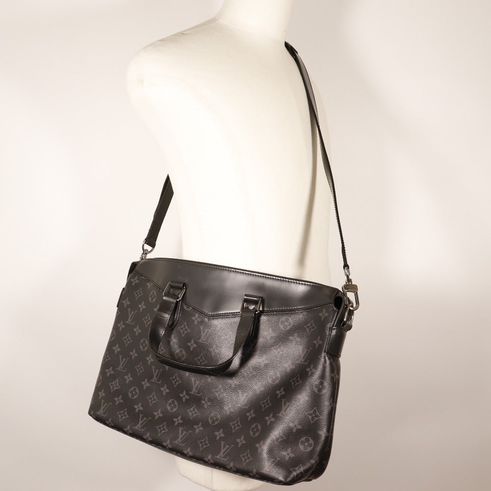 LOUIS VUITTON Business bag M40566 Monogram Eclipse Canvas black 2WAYShoulder Explorer mens Used