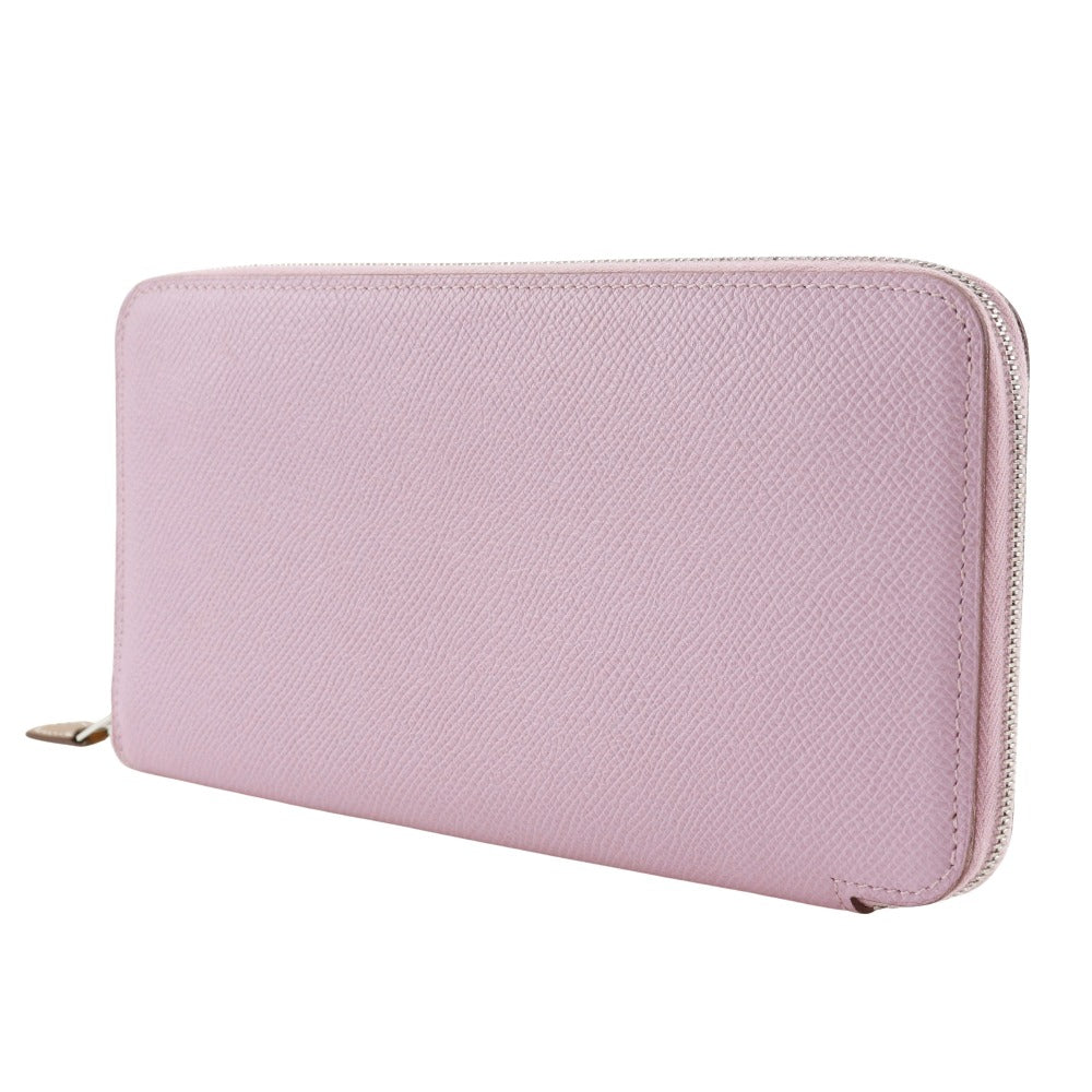 HERMES Long Wallet Purse Epsom pink Azap long silk in Women Used