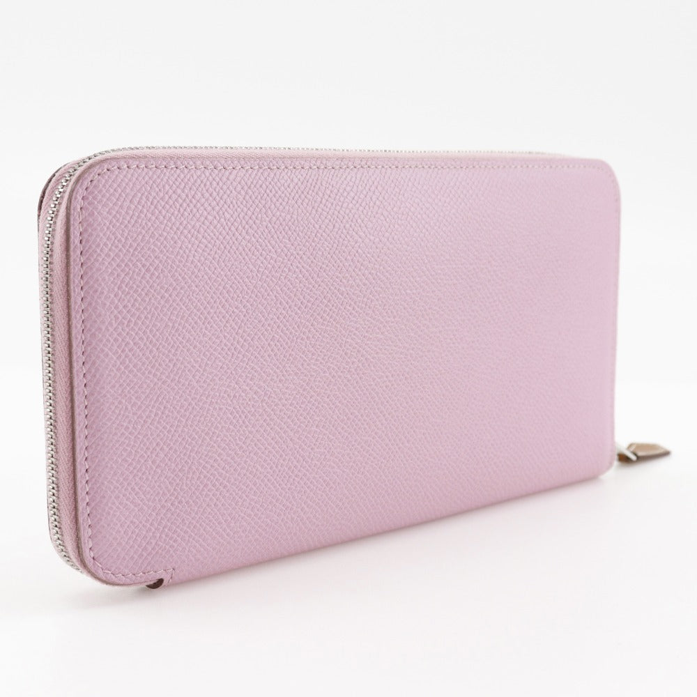 HERMES Long Wallet Purse Epsom pink Azap long silk in Women Used
