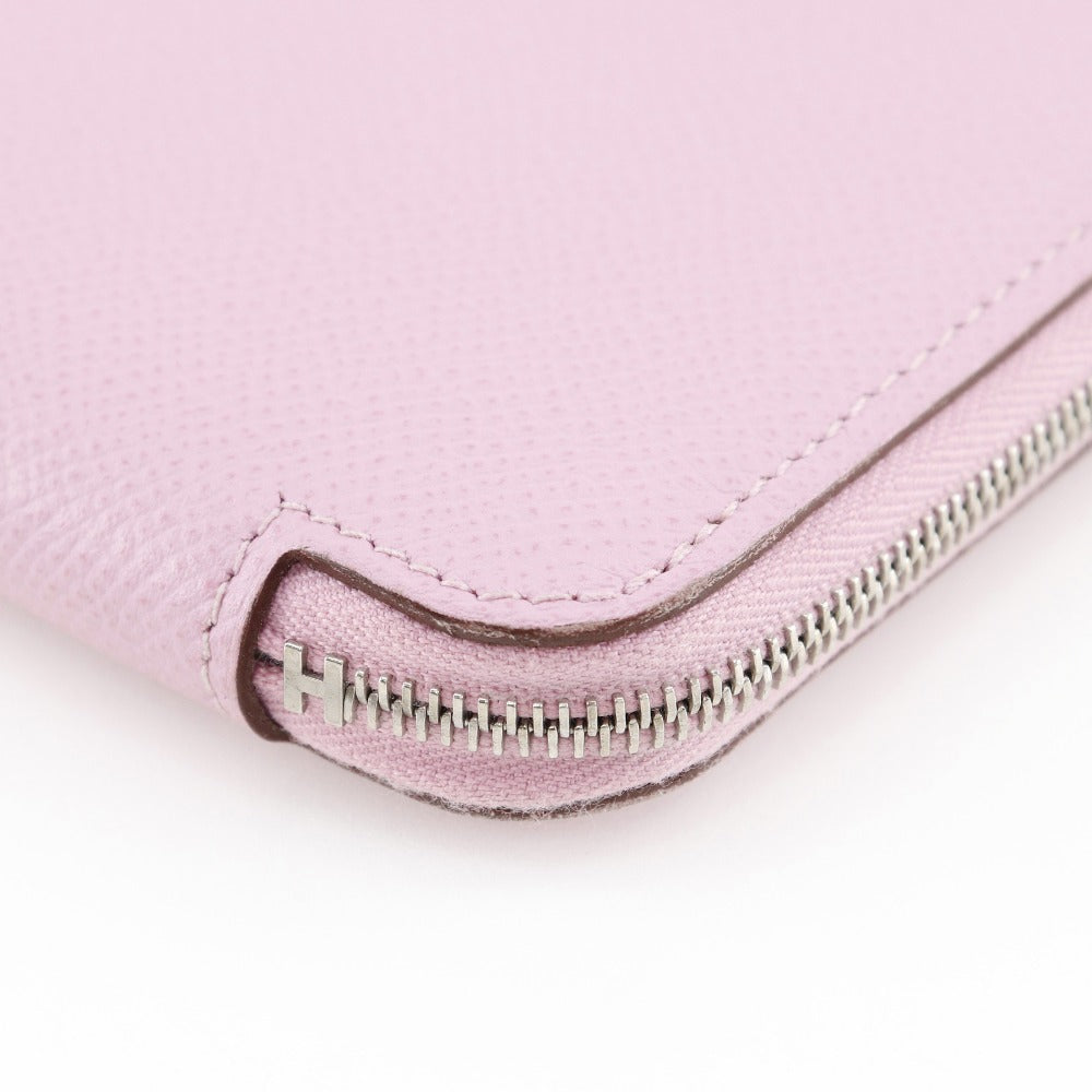 HERMES Long Wallet Purse Epsom pink Azap long silk in Women Used