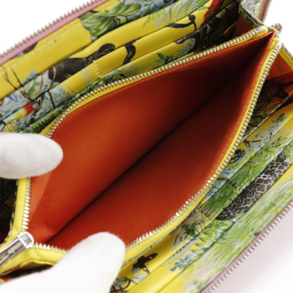 HERMES Long Wallet Purse Epsom pink Azap long silk in Women Used