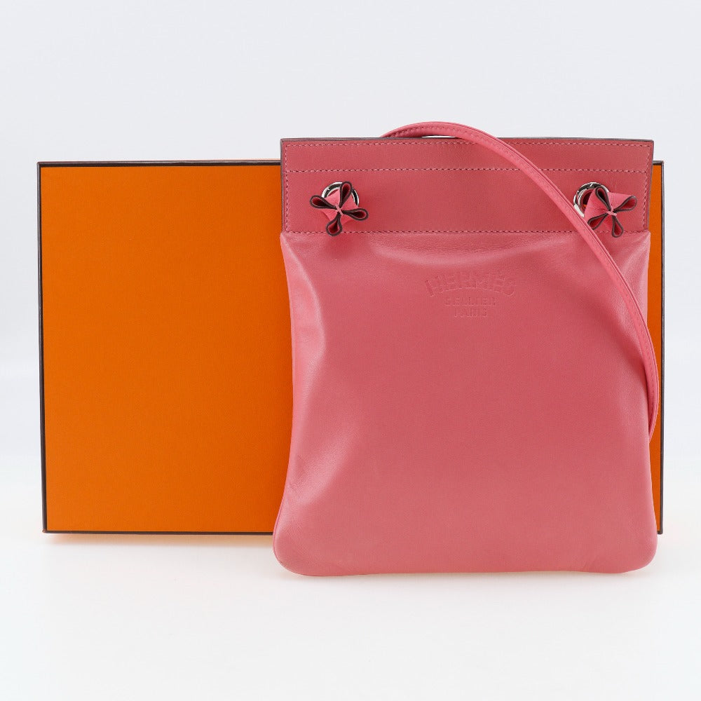 HERMES Shoulder Bag Calfskin pink Aline Mini Women Used