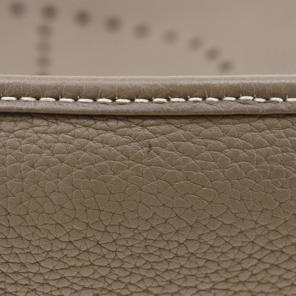 HERMES Shoulder Bag Taurillon Clemence Gold Metal Evelyn 3PM Women Used
