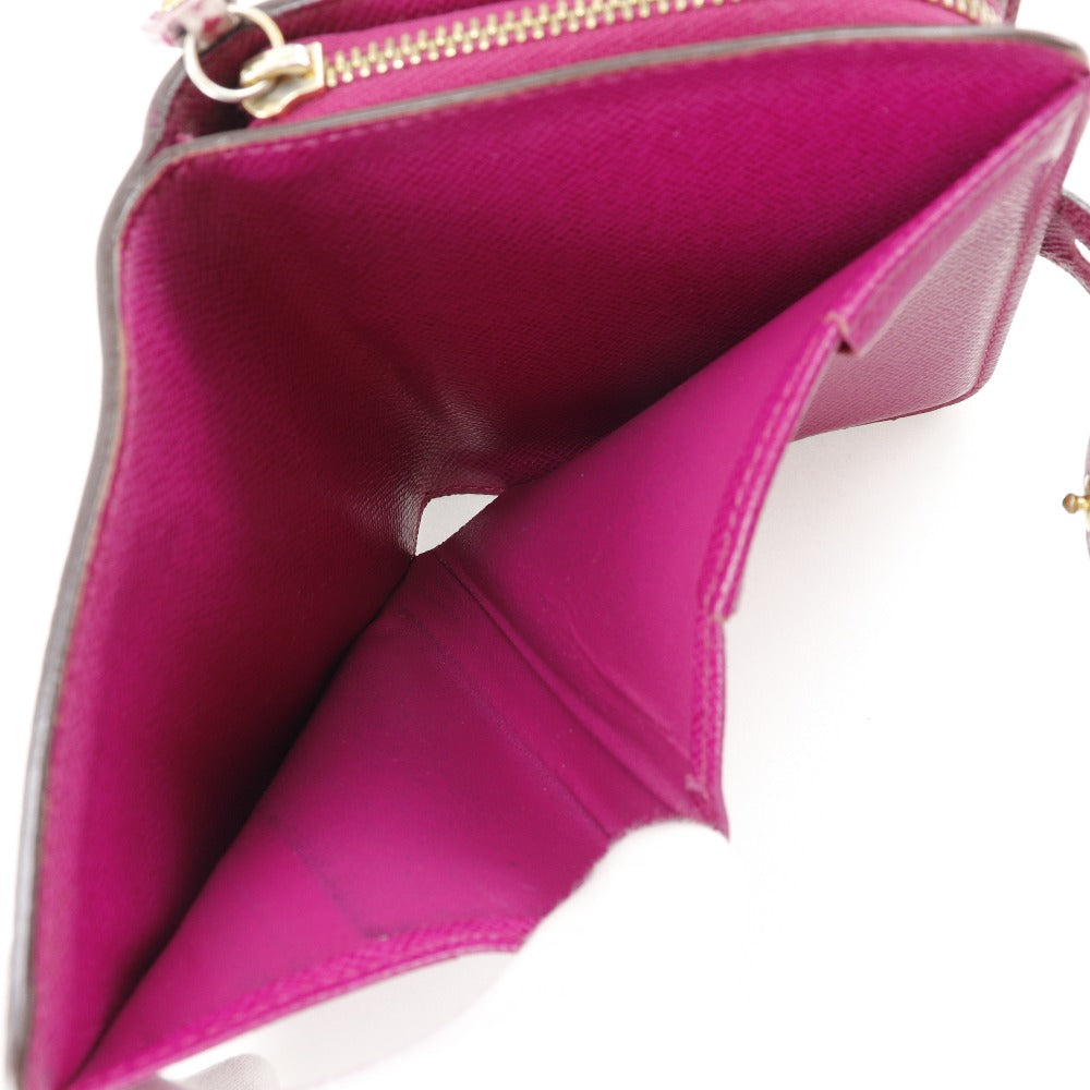 LOUIS VUITTON Bifold Wallet M95188 Monogram canvas Brown / Pink Monogram Perfo Compact zip Women Used