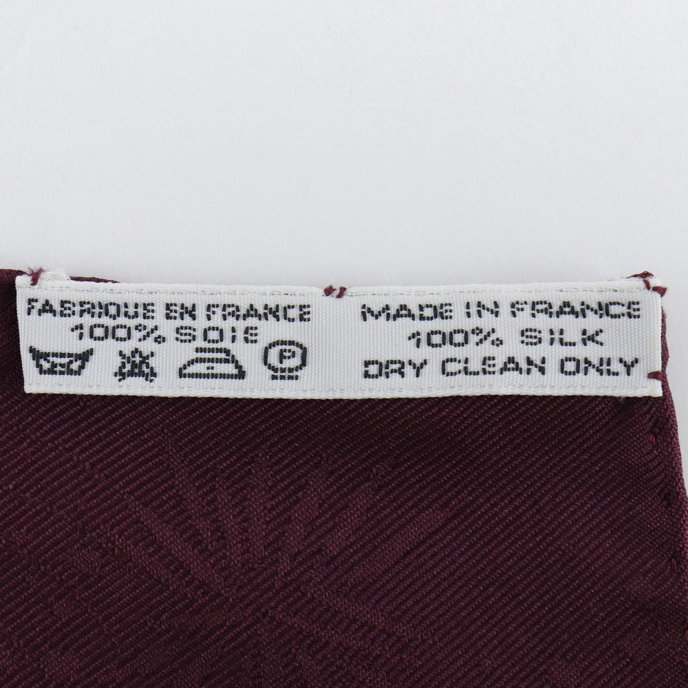 HERMES scarf silk wine-red LUNA PARK amusement park Carre90