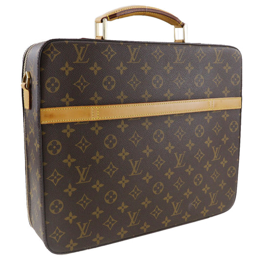 LOUIS VUITTON Business bag Monogram canvas Brown 2WAYShoulder Special order Porto Ordina Tour Savanna mens Used