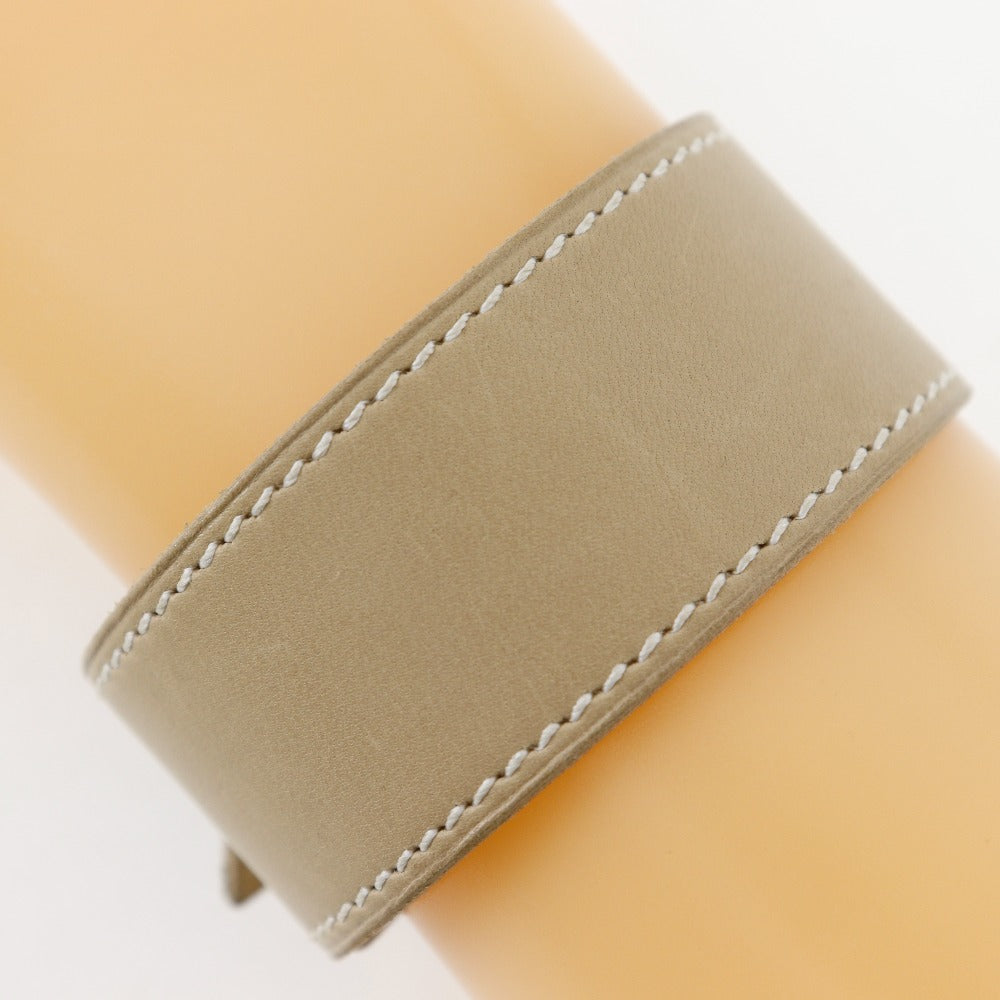 HERMES bracelet Calfskin beige Artemis Tuareg Women Used